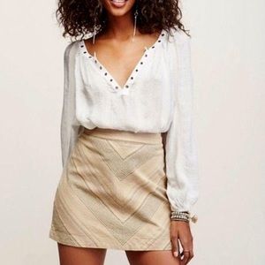 Free People Chevron Mini Skirt